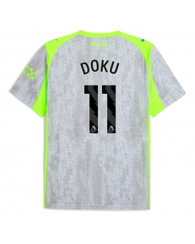 Manchester City Jeremy Doku #11 Maglia Gara Terza Repliche 2025-26 Maniche Corte